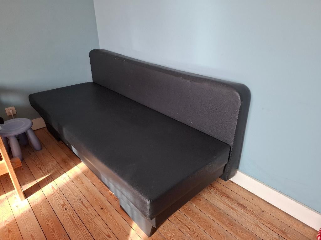 Fauteuilbed Clic Clac voor 2 personen, Ophalen, Kunststof, Gebruikt, 100 tot 125 cm