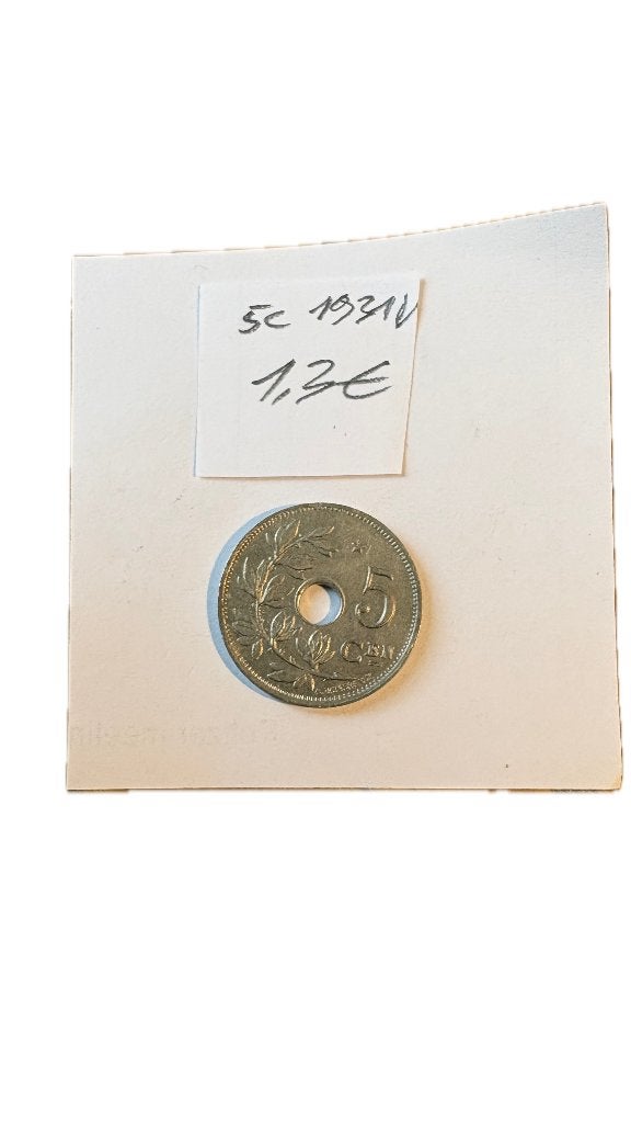 ALBERT I: 5 CENT 1931V, Postzegels en Munten, Munten | België, Ophalen of Verzenden