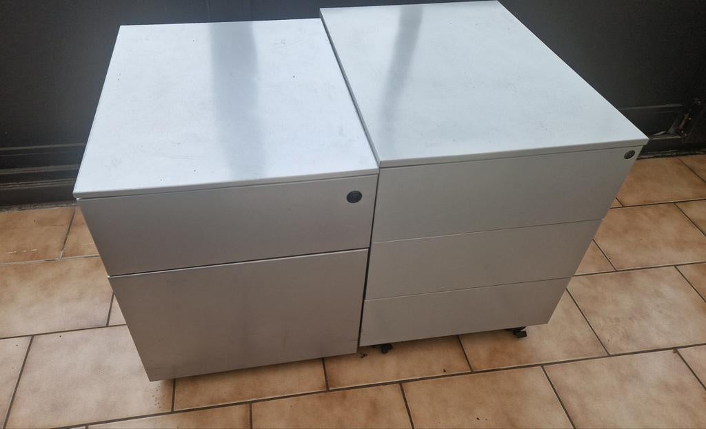 Metalen ladenblok 2 stuks, Huis en Inrichting, Kasten | Roldeurkasten en Archiefkasten, Ophalen, Metaal