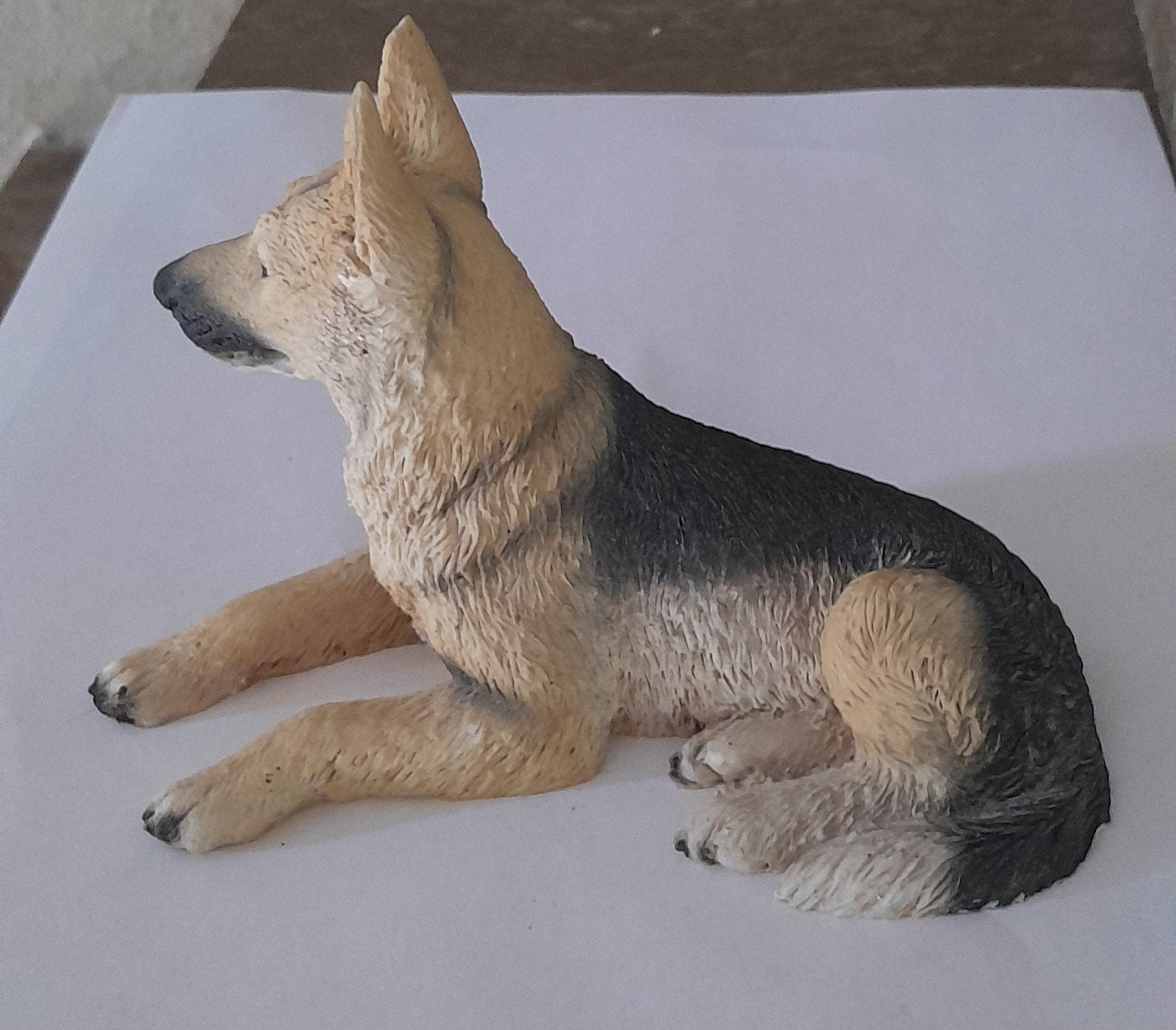 Prachtig beeldje herdershond...Italy., Collections, Collections Animaux, Enlèvement ou Envoi, Chien ou Chat, Statue ou Figurine