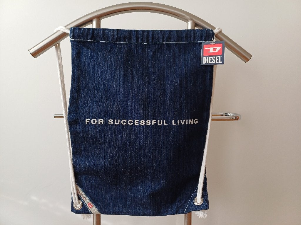 Diesel - Sac à dos vintage sportif en tissu jeans - Nouveau, Neuf, Autres marques, 25 à 40 cm, Enlèvement ou Envoi