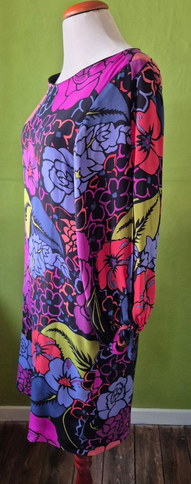 Alice & Trixie zijden jurk maat 36, Kleding | Dames, Ophalen of Verzenden, Maat 36 (S), Blauw, Boven de knie