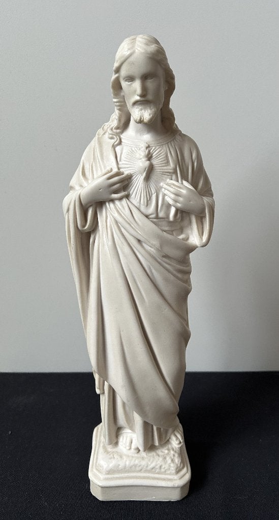 Très jolie statue : Sacré-Cœur - 40cm - Marbre, Enlèvement ou Envoi