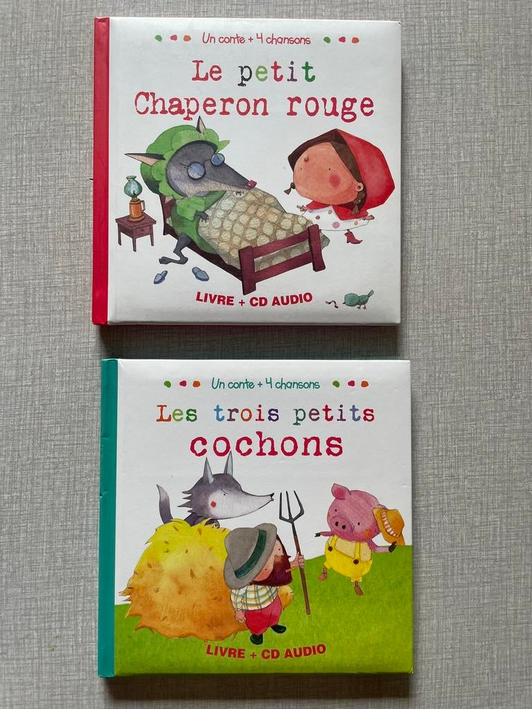 2 franse luisterverhalen op cd met boekjes, Boeken, Ophalen, Cd