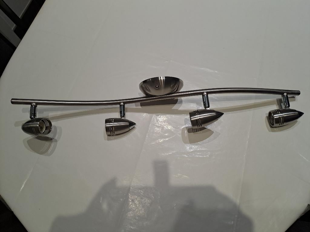 armatuur 4 spots, Maison & Meubles, Lampes | Spots, Neuf, LED, Spot encastrable ou Spot mural, Enlèvement