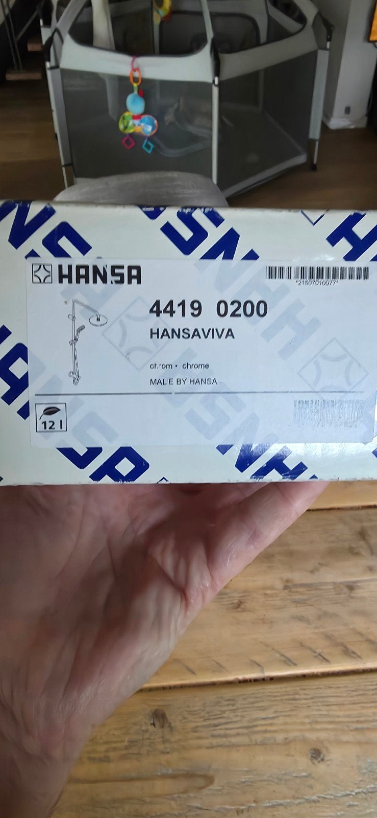 HANSA HANSAVIVA 4419 0200 – compleet douchesysteem – NIEUW, Doe-het-zelf en Bouw, Sanitair, Ophalen of Verzenden, Nieuw, Chroom