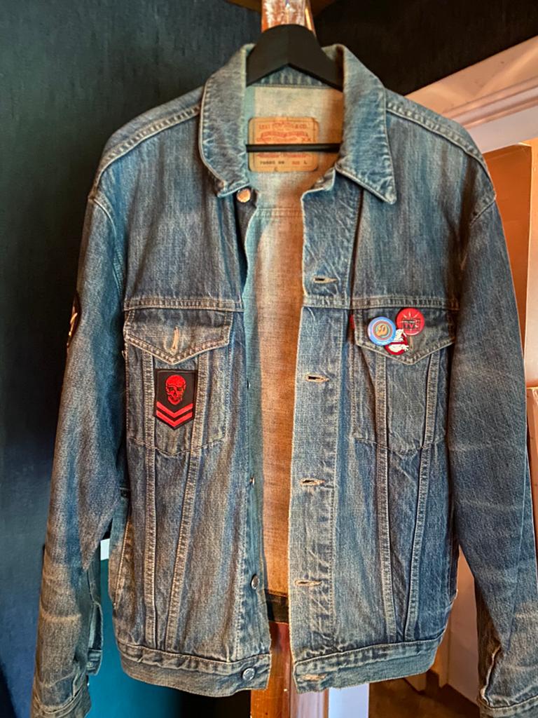 Jeans vest original, Ophalen, Gedragen, Maat 52/54 (L), Blauw