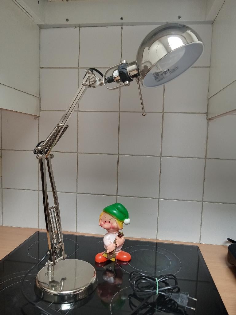 VINTAGE Bureaulamp / tafellamp CHROOM Zo goed als nieuw, Huis en Inrichting, 50 tot 75 cm, Ophalen of Verzenden, Zo goed als nieuw
