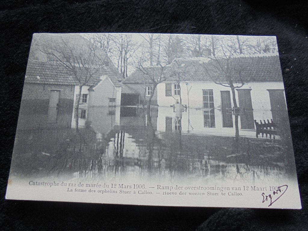 Beschreven Oude postkaart Calloo 1906, Verzenden