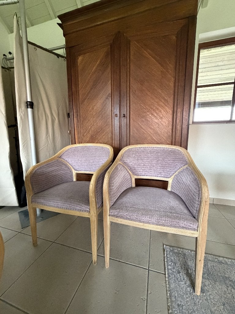 MAGNIFIQUE PAIRE DE FAUTEUILS VINTAGE ANNÉES 80, Enlèvement, Utilisé, Bois