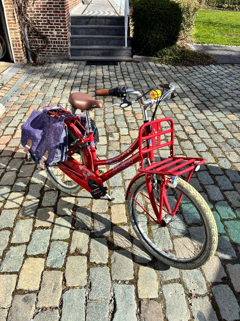 Kinderfiets rood love & peace 24'', Fietsen en Brommers, Ophalen, Versnellingen, BikeFun Kids (BFK), Gebruikt