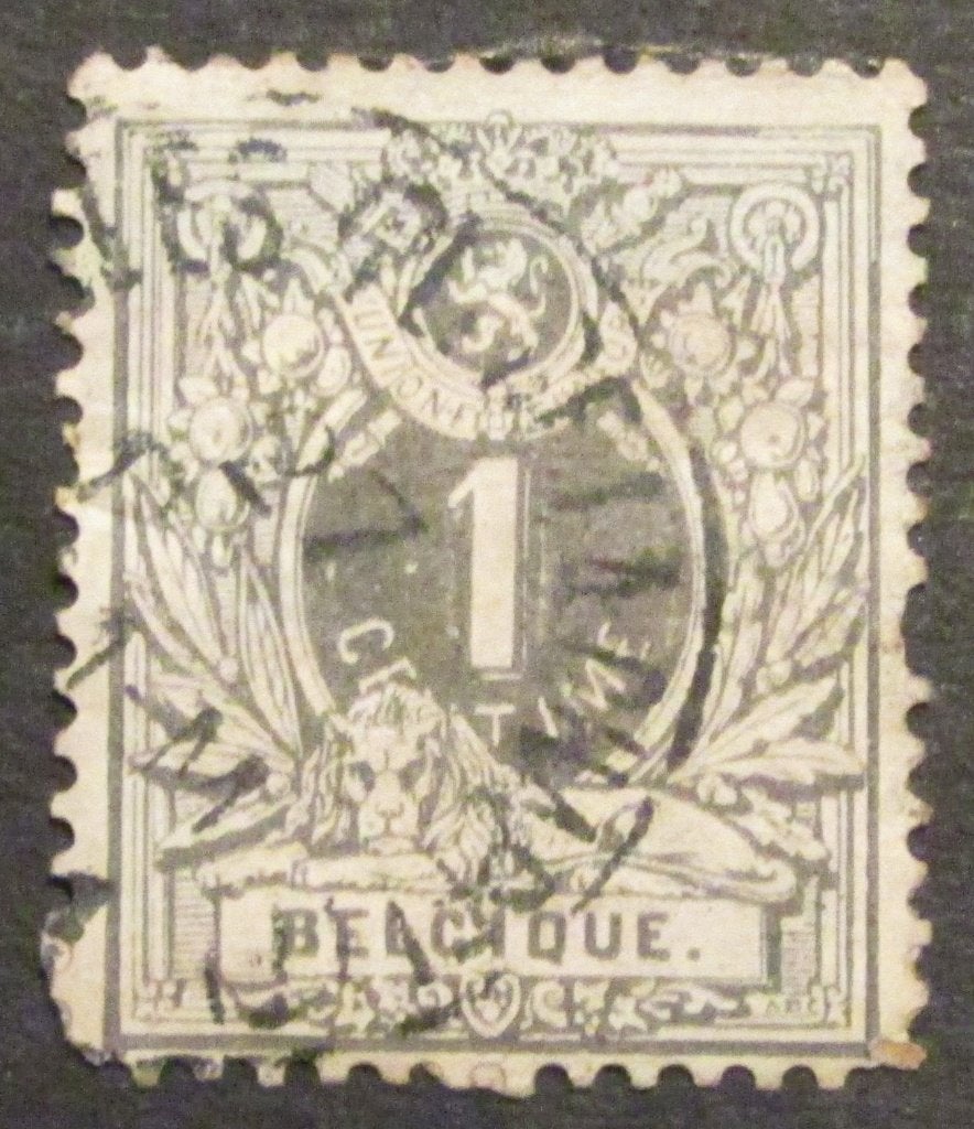 1 cent (b) estampillé par Léopold II à partir de 1884, Enlèvement ou Envoi, Affranchi, Timbre-poste, Autre