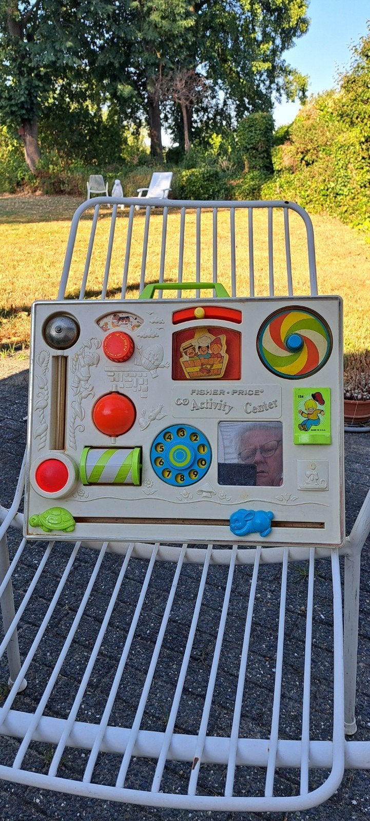 een vintage Fisher-Price Activity Center (modelnummer 134), Kinderen en Baby's, Ophalen of Verzenden, Gebruikt, Duw- of Trekspeelgoed