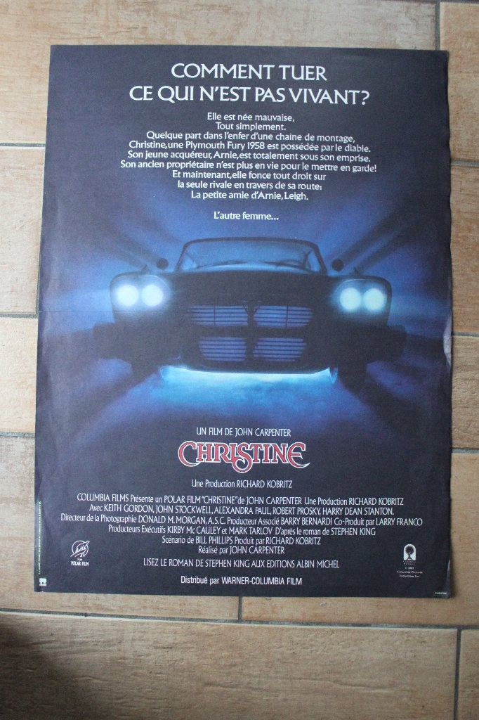 filmaffiche Stephen King Christine 1983 filmposter, Rechthoekig Staand, Ophalen of Verzenden, Zo goed als nieuw, A1 t/m A3