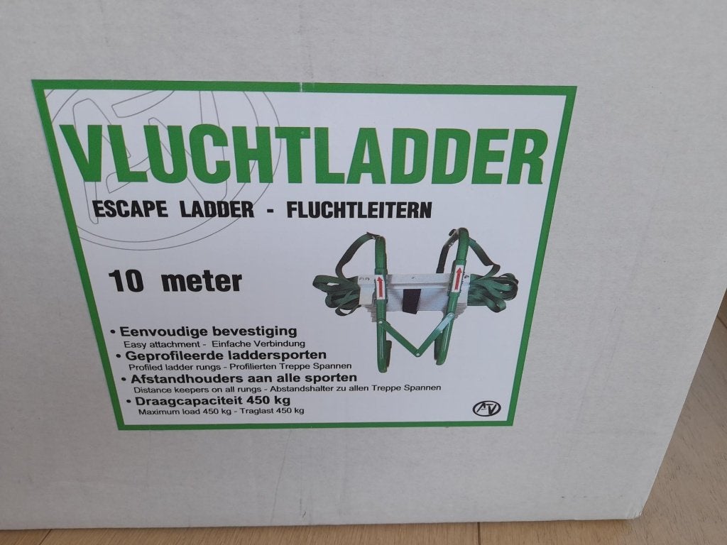 vluchtladder 10m, Doe-het-zelf en Bouw, Ladders en Trappen, Ophalen, Nieuw, Ladder, Opvouwbaar of Inschuifbaar