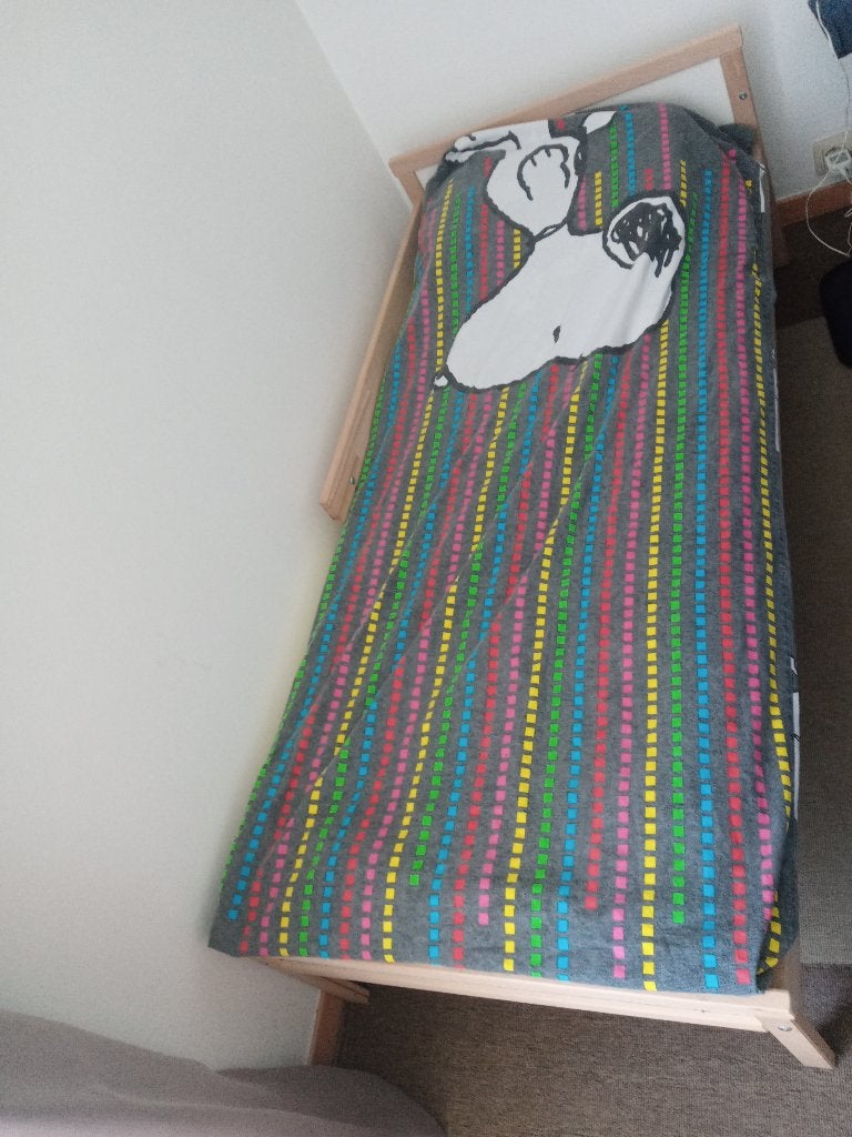 Lit IKEA avec sommier, matelas, etc., 70 à 85 cm, Comme neuf, 160 à 180 cm, Enlèvement