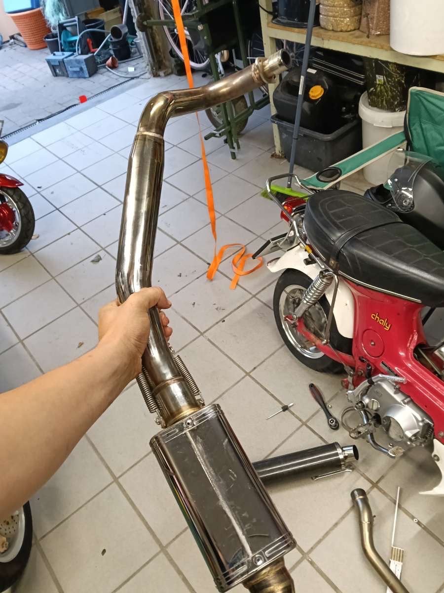 Uitlaat kepspeed Tri oval short, Fietsen en Brommers, Ophalen, Gebruikt