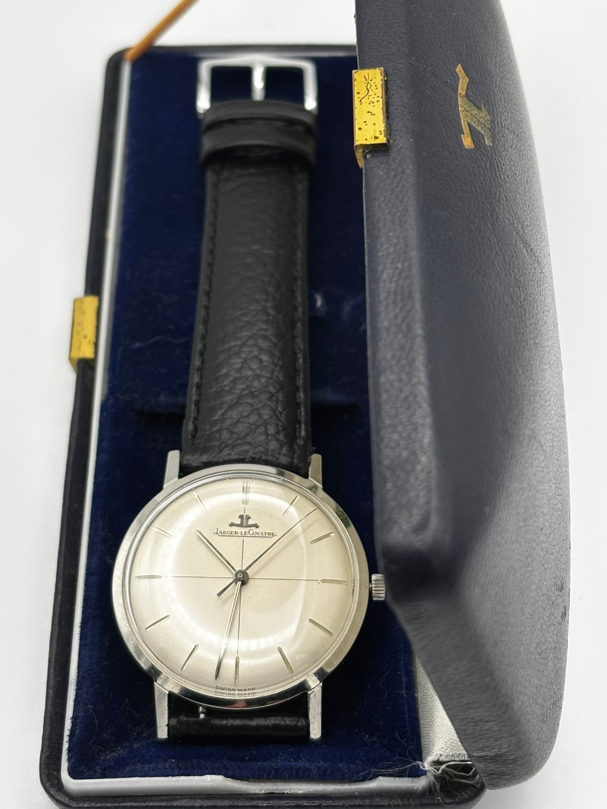 Montre Jaeger Lecoultre 2285 mecanique vintage, Autres marques, Cuir, Acier, Enlèvement