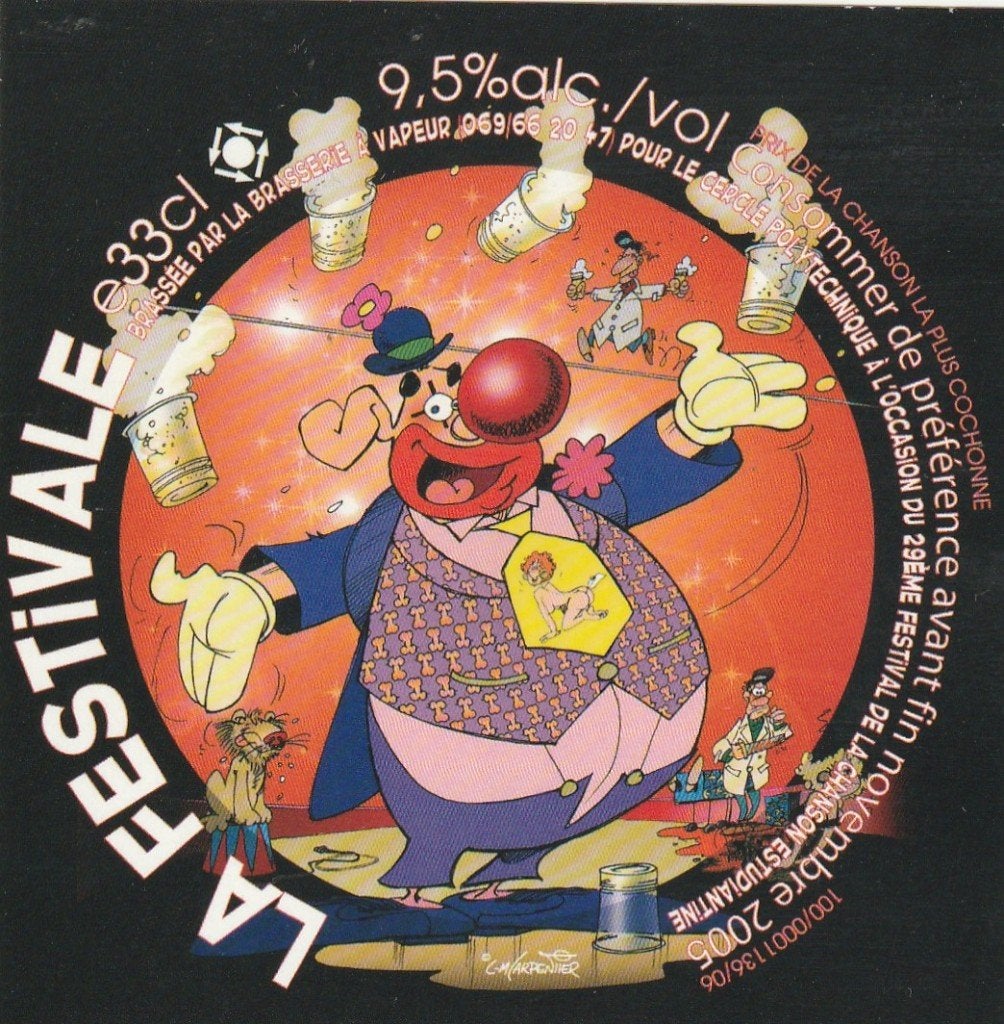 bieretiket België Vapeur : La Festivale, Collections, Enlèvement ou Envoi, Utilisé, Autres types, Autres marques