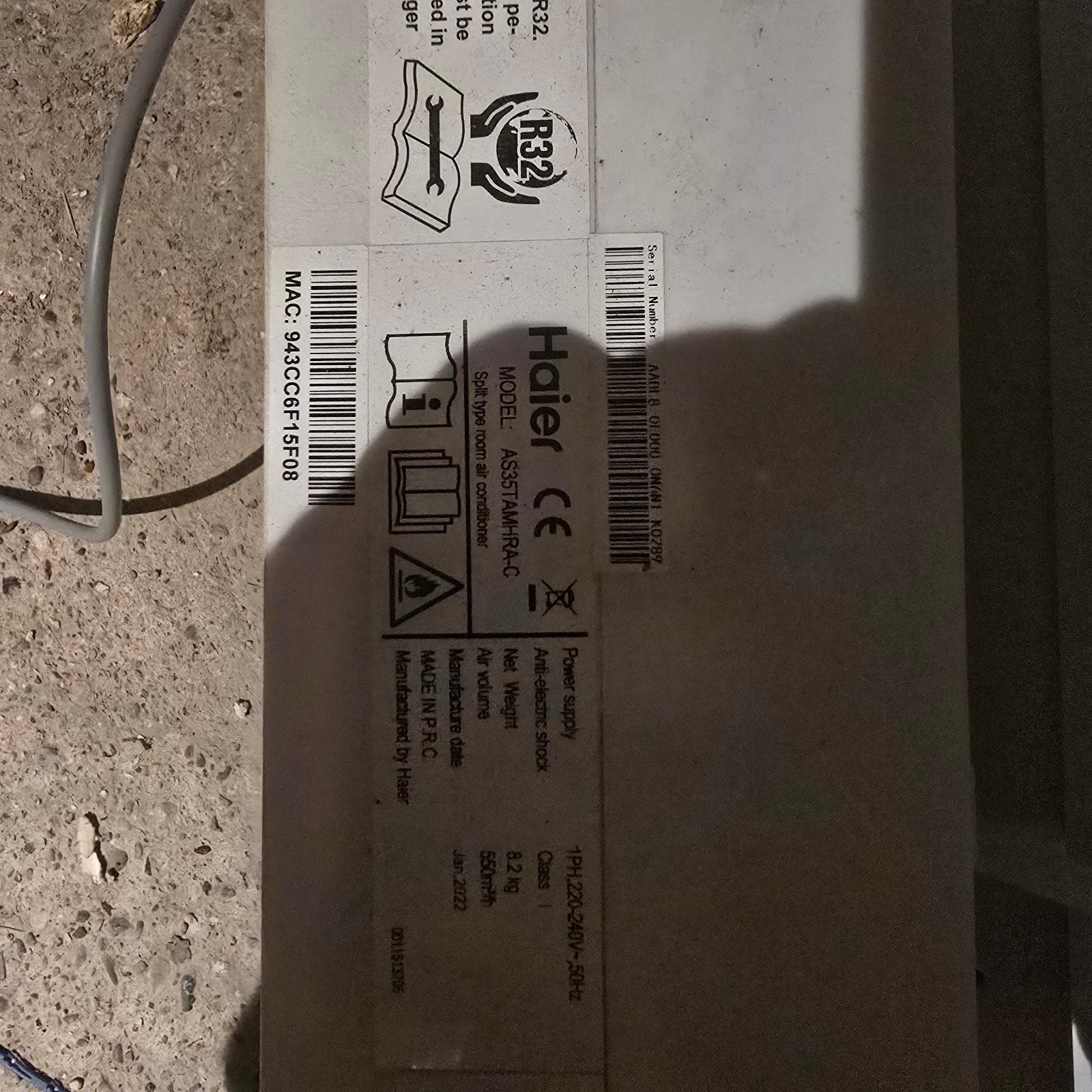 Haier mono split airco, Electroménager, Climatiseurs, Enlèvement ou Envoi