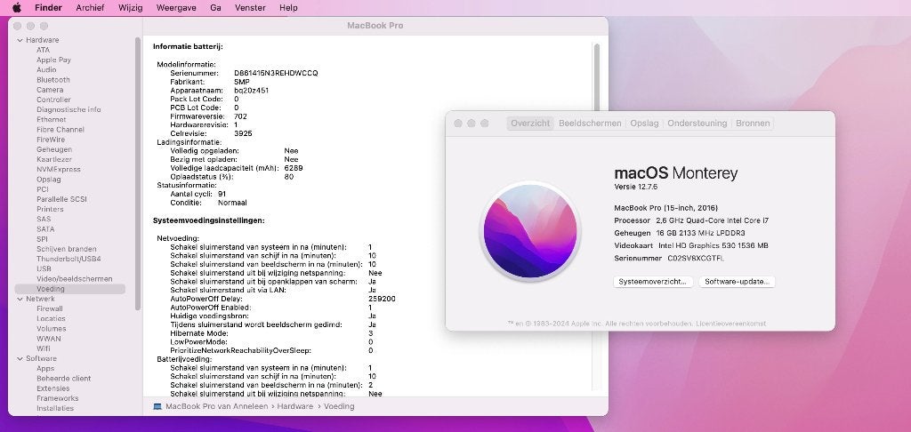 MacBook Pro 15-inch 2016 i7 16GB 256GB, Computers en Software, MacBook Pro, 256 GB, 2 tot 3 Ghz, 15 inch