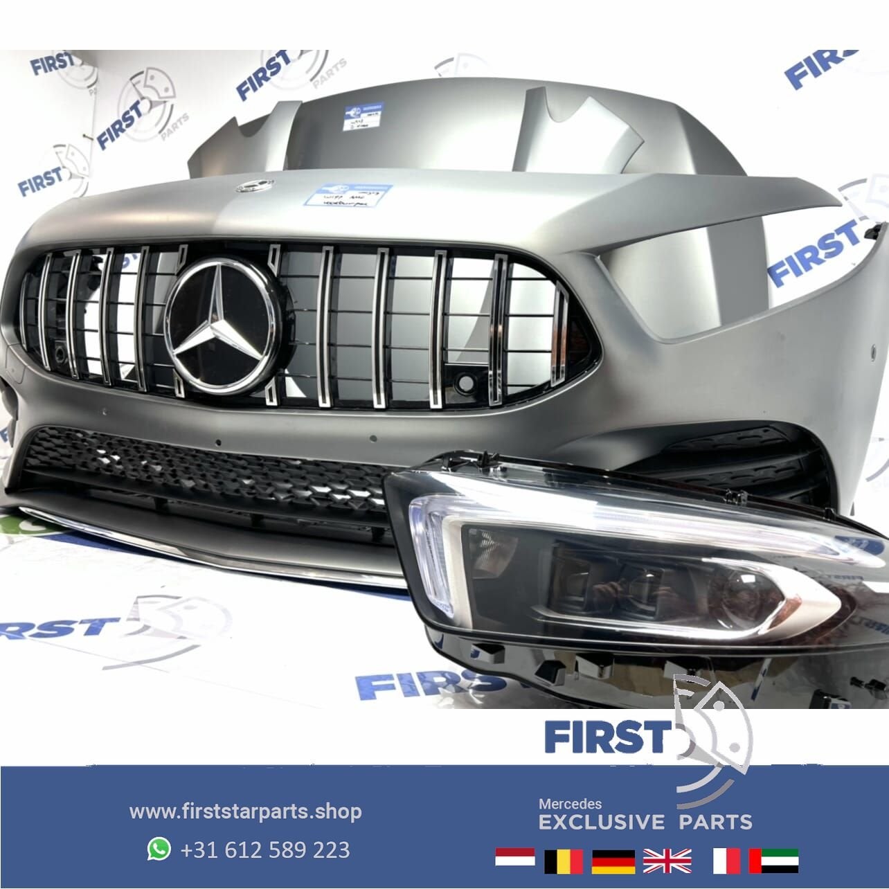 2021 W177 V177 AMG LINE VOORKOP MAT GRIJS 662 origineel Merc