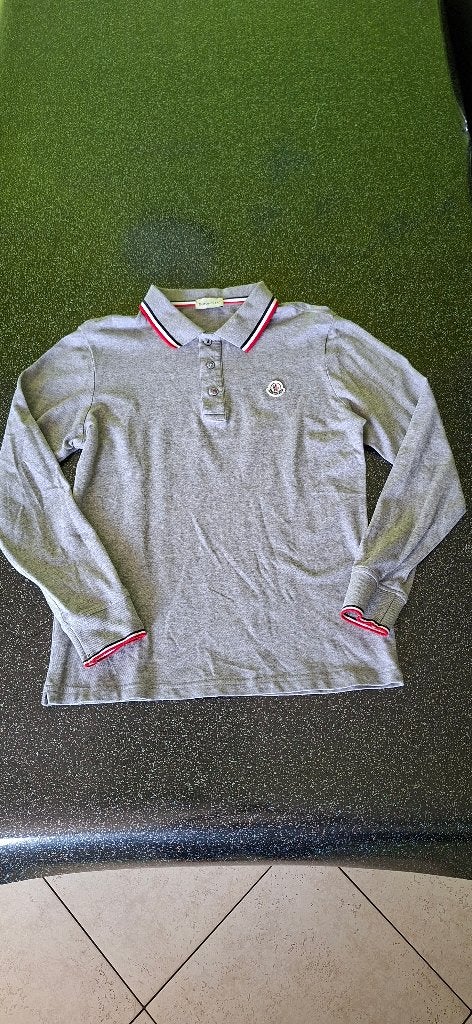 Polo gris Moncler T:M, Enlèvement, Comme neuf, Taille 48/50 (M), Gris