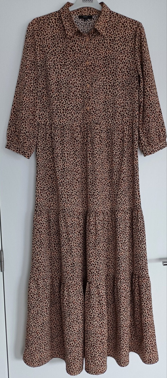 Lange zomerjurk in fijne tijgerprint in maatje 36 van JBC, Kleding | Dames, Jurken, Ophalen, Overige kleuren, JBC, Zo goed als nieuw