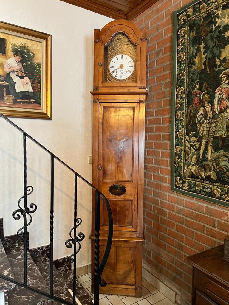 Authentique Horloge Comtoise XIXe en bois massif - vintage, Antiquités & Art, Antiquités | Horloges, Enlèvement
