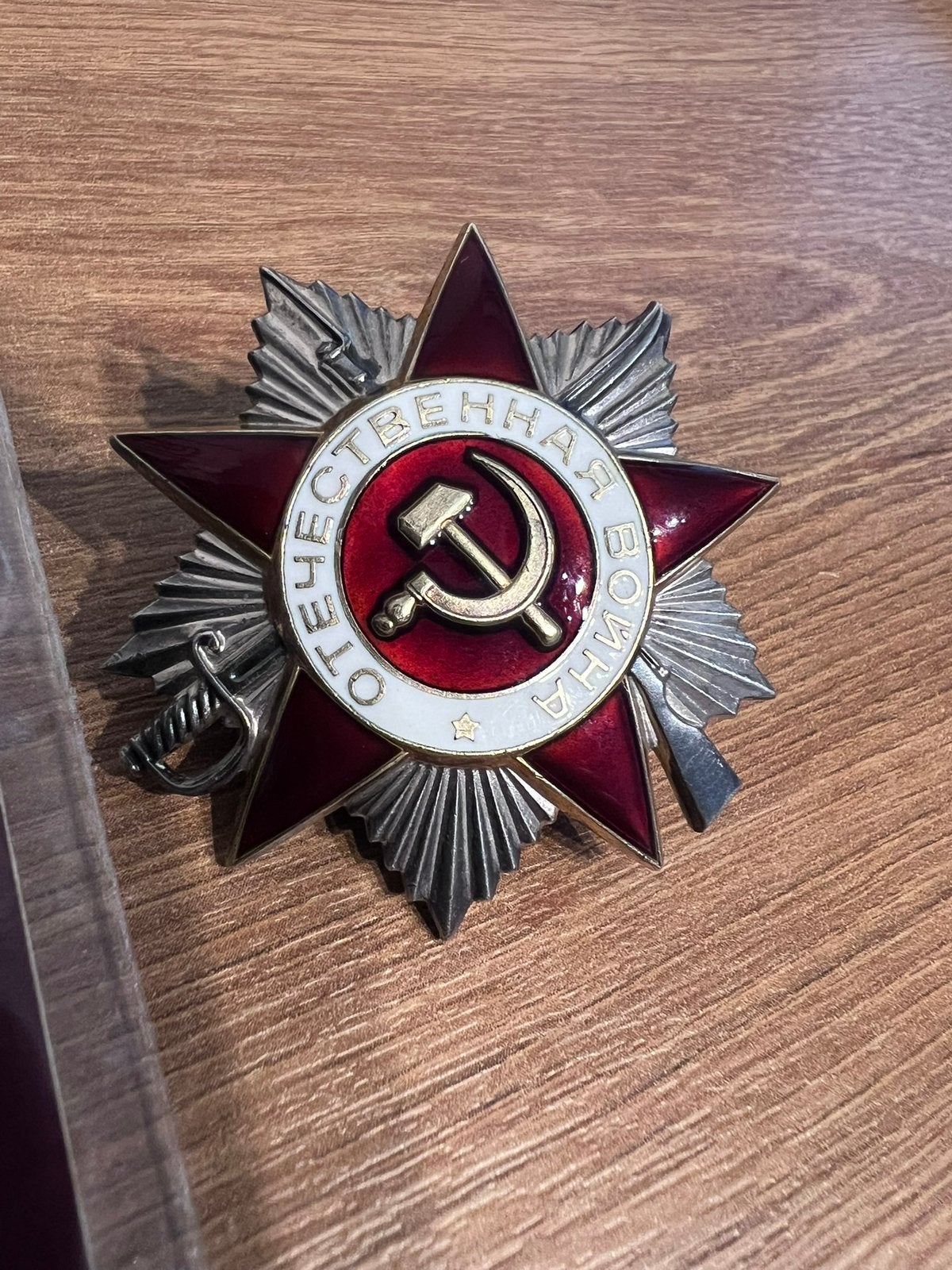 Ordre de la Guerre Patriotique 2ème degré avec carnet, Collections, Enlèvement ou Envoi, Armée de terre, Ruban, Médaille ou Ailes