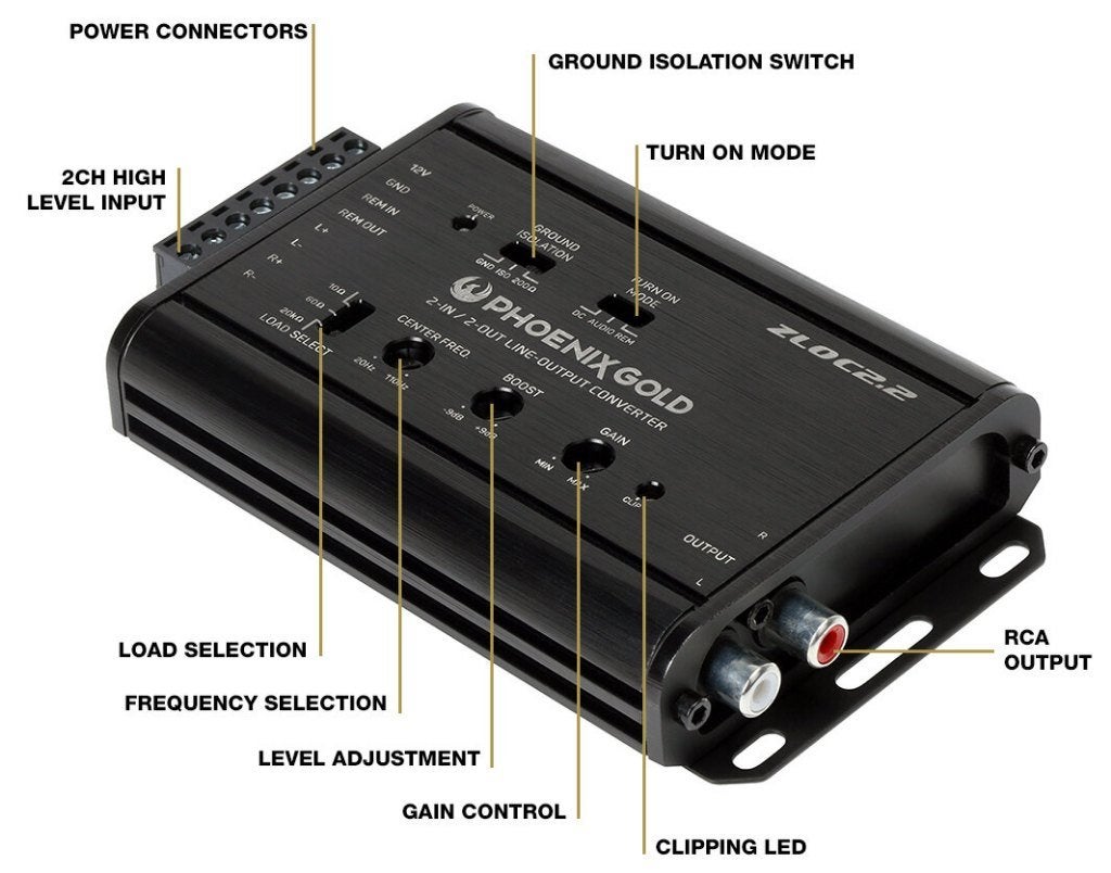 Phoenix Gold ZLOC2.2 high end Hi-Lo converter Bass Cube, Enlèvement ou Envoi, Neuf