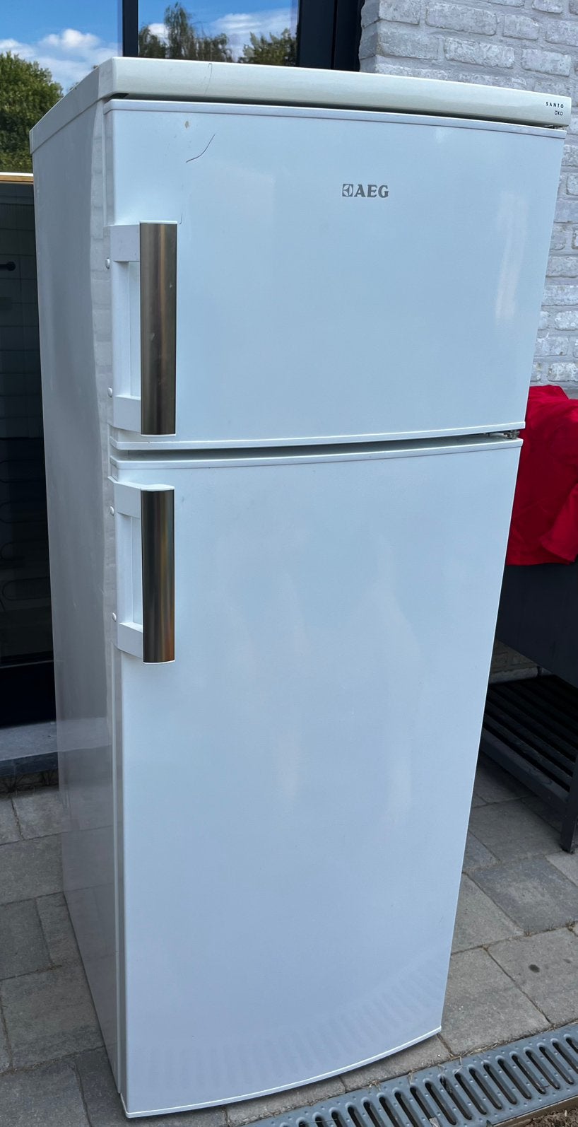 Réfrigérateur blanc AEG, Classe énergétique A ou plus économe, 120 à 140 cm, Avec compartiment congélateur, Enlèvement