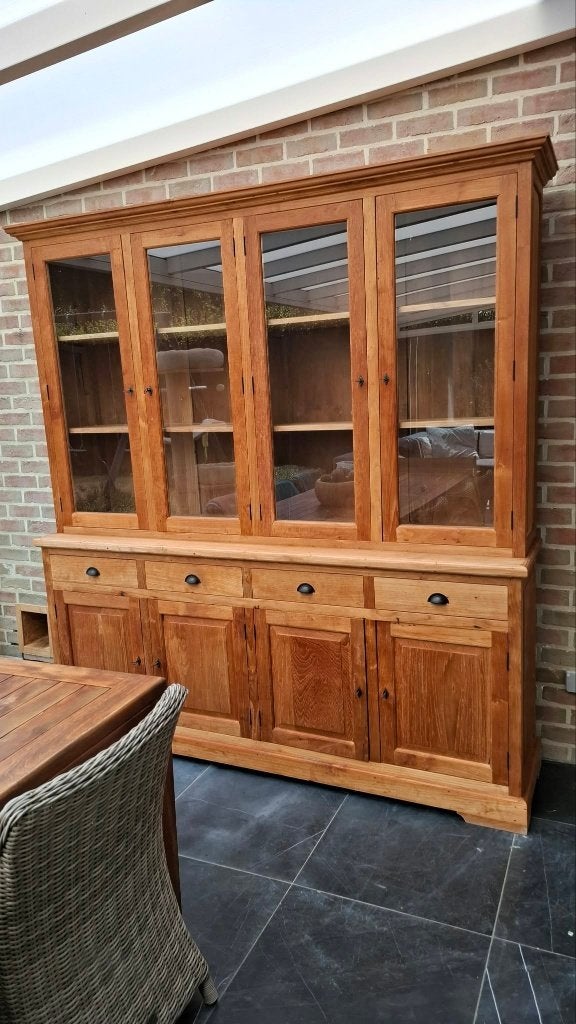 mooie vitrinekast in teak, Teck, 25 à 50 cm, 200 cm ou plus, Comme neuf