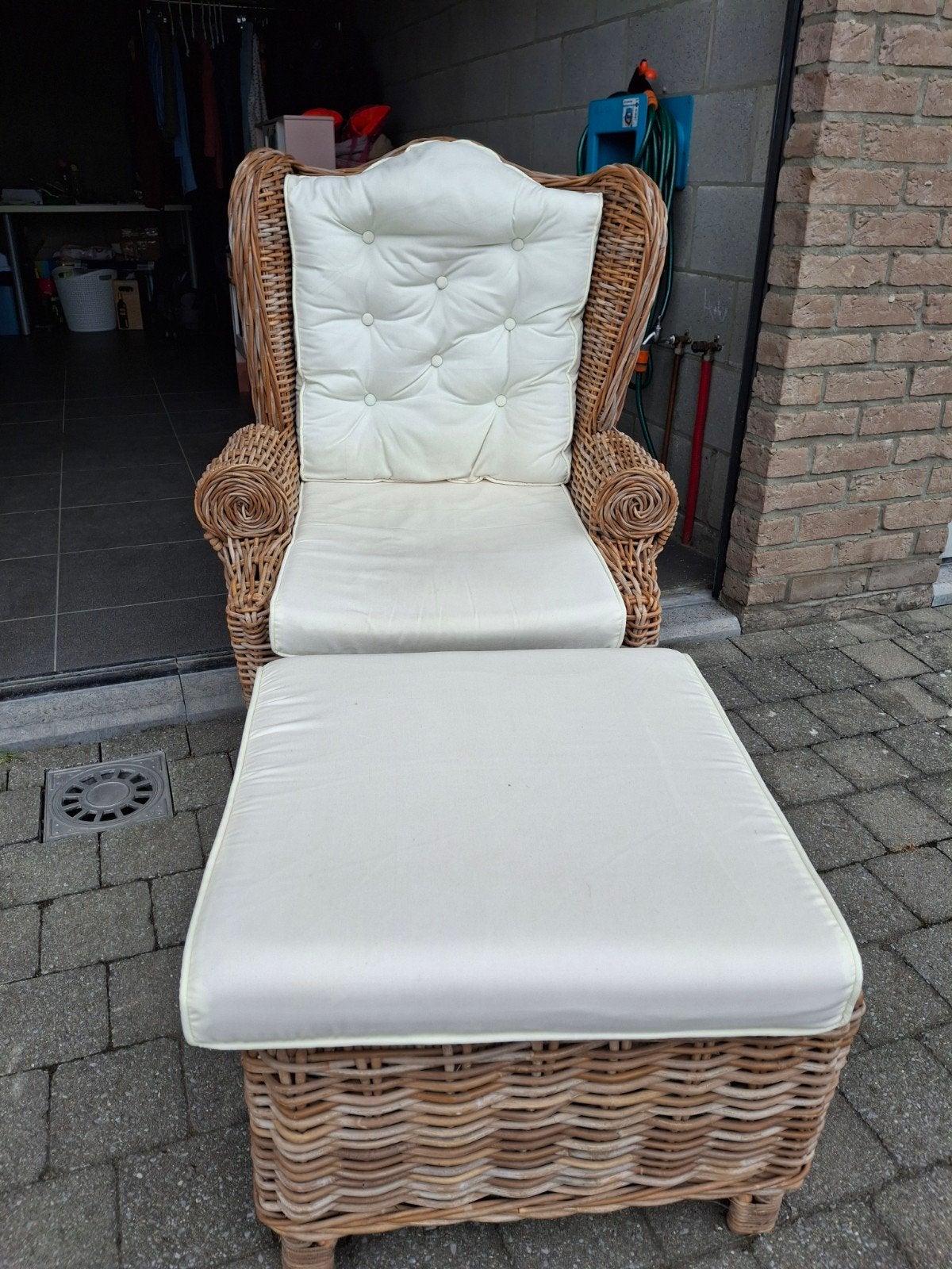 Fauteuil met poef, Huis en Inrichting, Ophalen