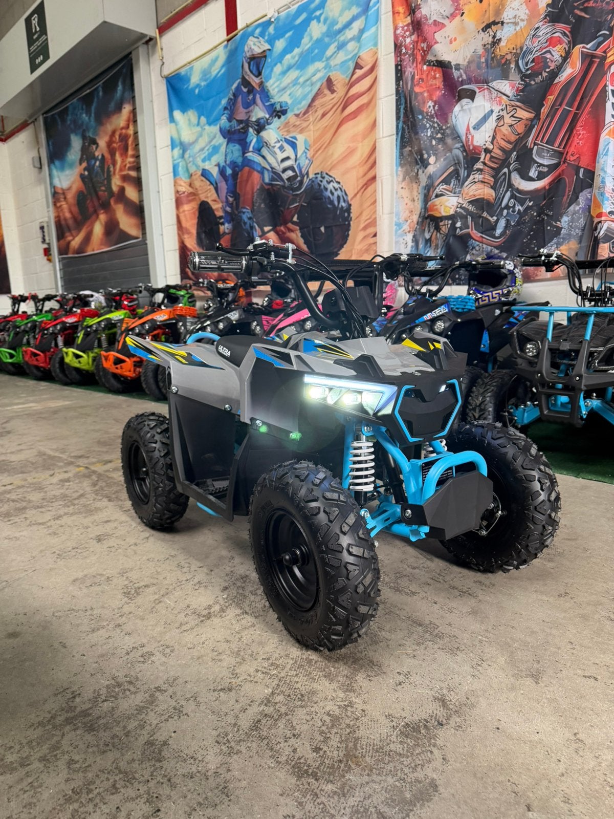 Ultra Motocross 1200W 36V Elektrische Kinderquad Blauw Accu, Nieuw