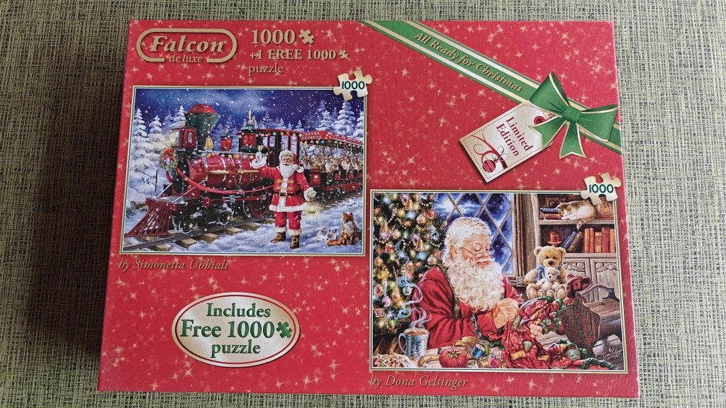 2 puzzels - Falcon - All ready for Christmas, Hobby en Vrije tijd, Denksport en Puzzels, Ophalen, 500 t/m 1500 stukjes, Zo goed als nieuw