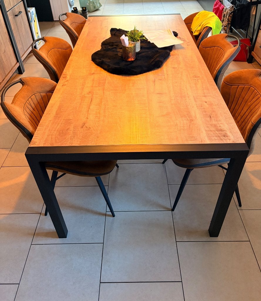 Eettafel 6 stoelen, 150 à 200 cm, 100 à 150 cm, Utilisé, Enlèvement ou Envoi