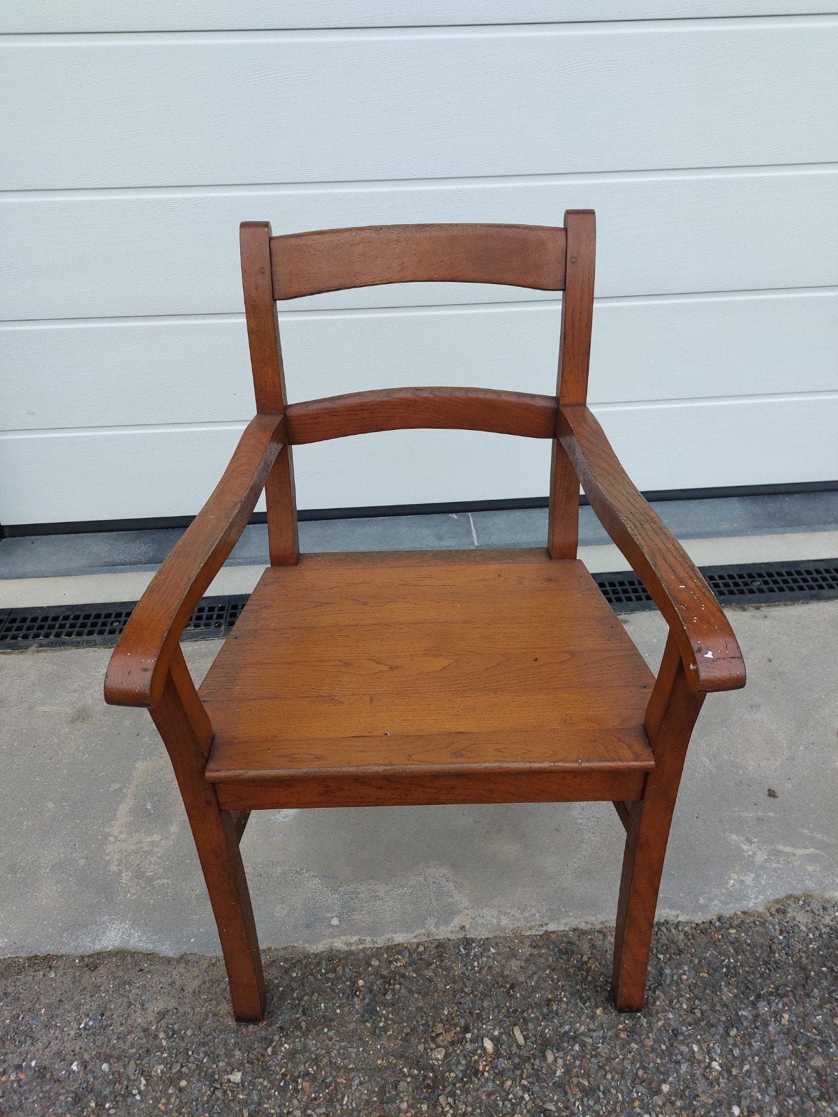 fauteuil en chêne. 4 pièces, Enlèvement, Utilisé, Bois, Chaise de Herve avec accoudoirs