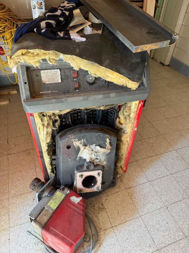 Mazoutketel met brander, Ophalen, Gebruikt, Cv-ketel of Combi-ketel, 60 tot 150 cm