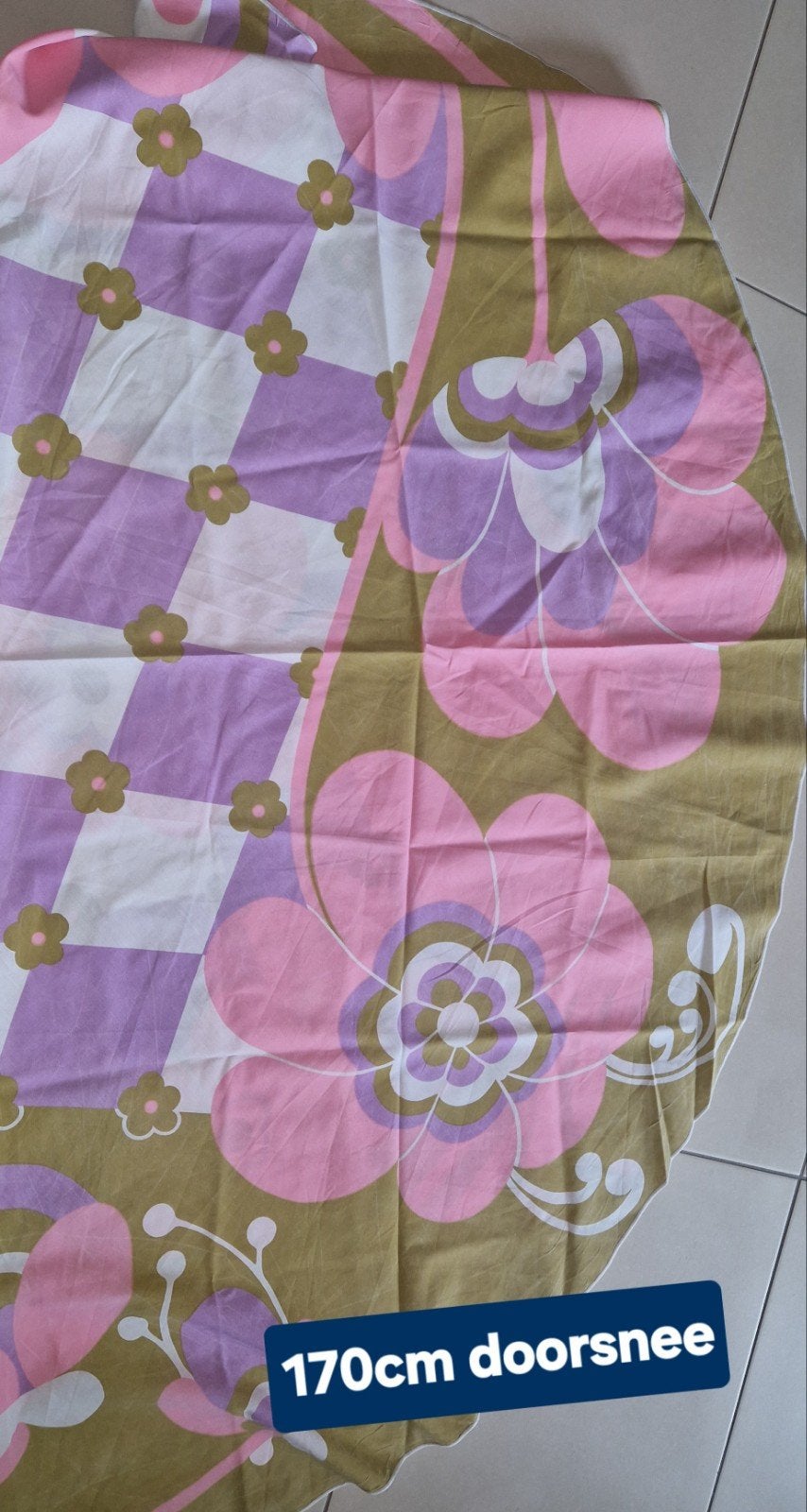 Vintage tafelkleden, Rose, Nappe, Comme neuf, 170 cm