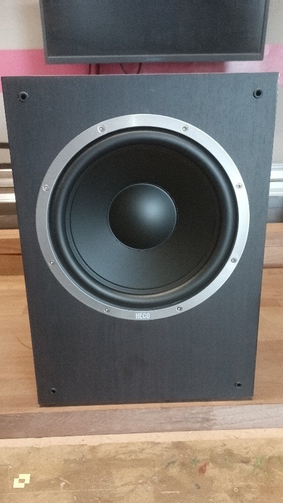 Caisson de basses actif Heco Victa Sub 25A, Compatible son surround/home cinéma, Enlèvement ou Envoi, Subwoofer