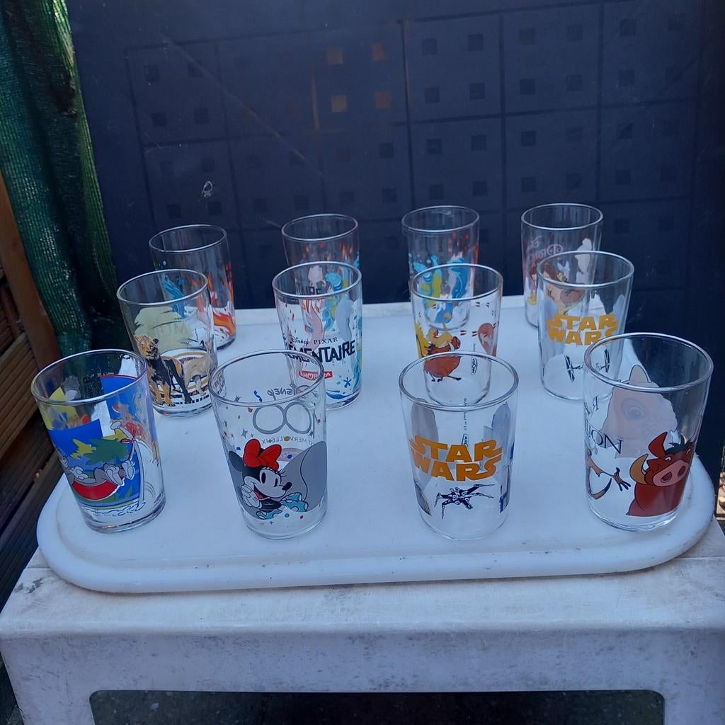 Disney glazen alles 5€, Verzamelen, Glas en Drinkglazen, Ophalen