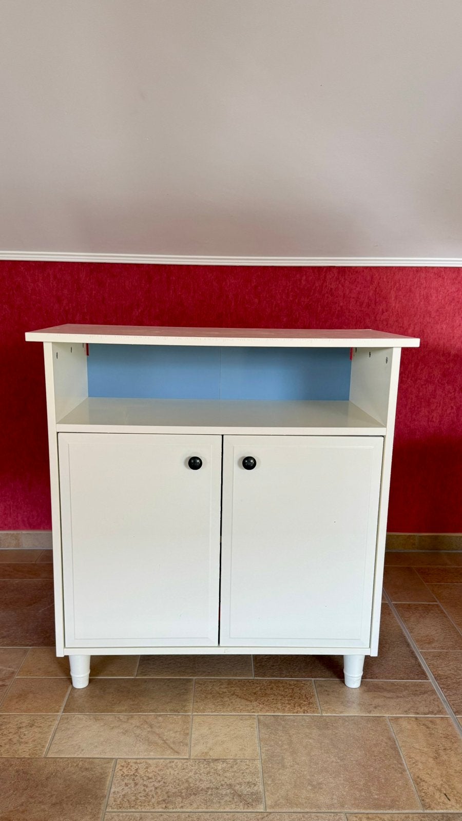 Commode/buffet bas IKEA blanc – 84 x 44 x 87 cm, Enlèvement, Comme neuf, Commode