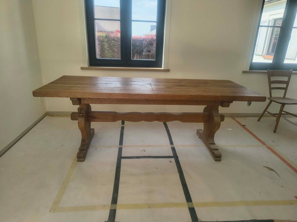 Table à manger en chêne, Maison & Meubles, Tables | Tables à manger, Landelijk, Enlèvement, Utilisé, 50 à 100 cm