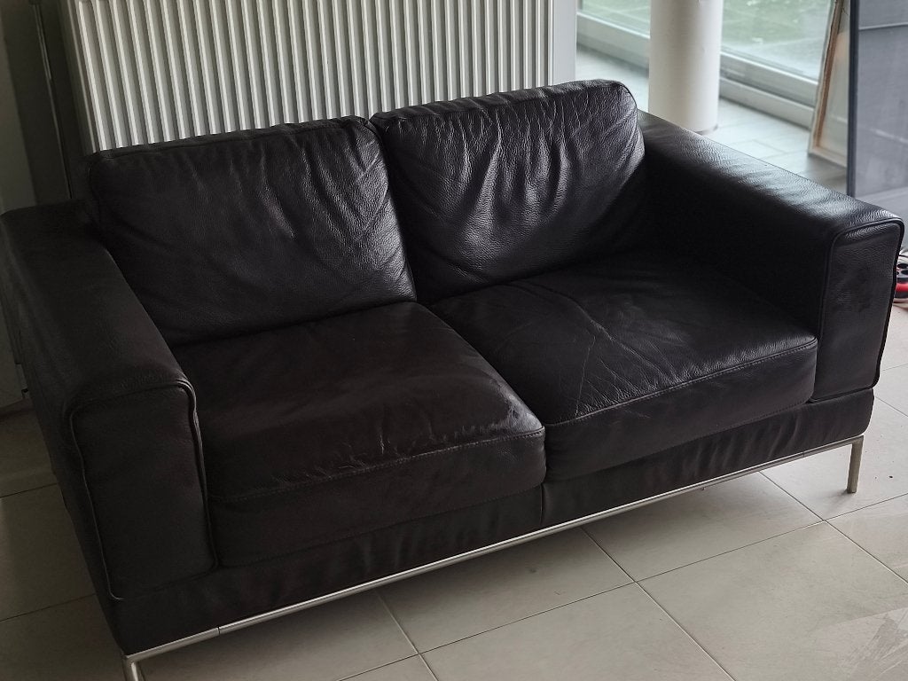 Zetels leer, Ophalen, 150 tot 200 cm, Tweepersoons, Zo goed als nieuw