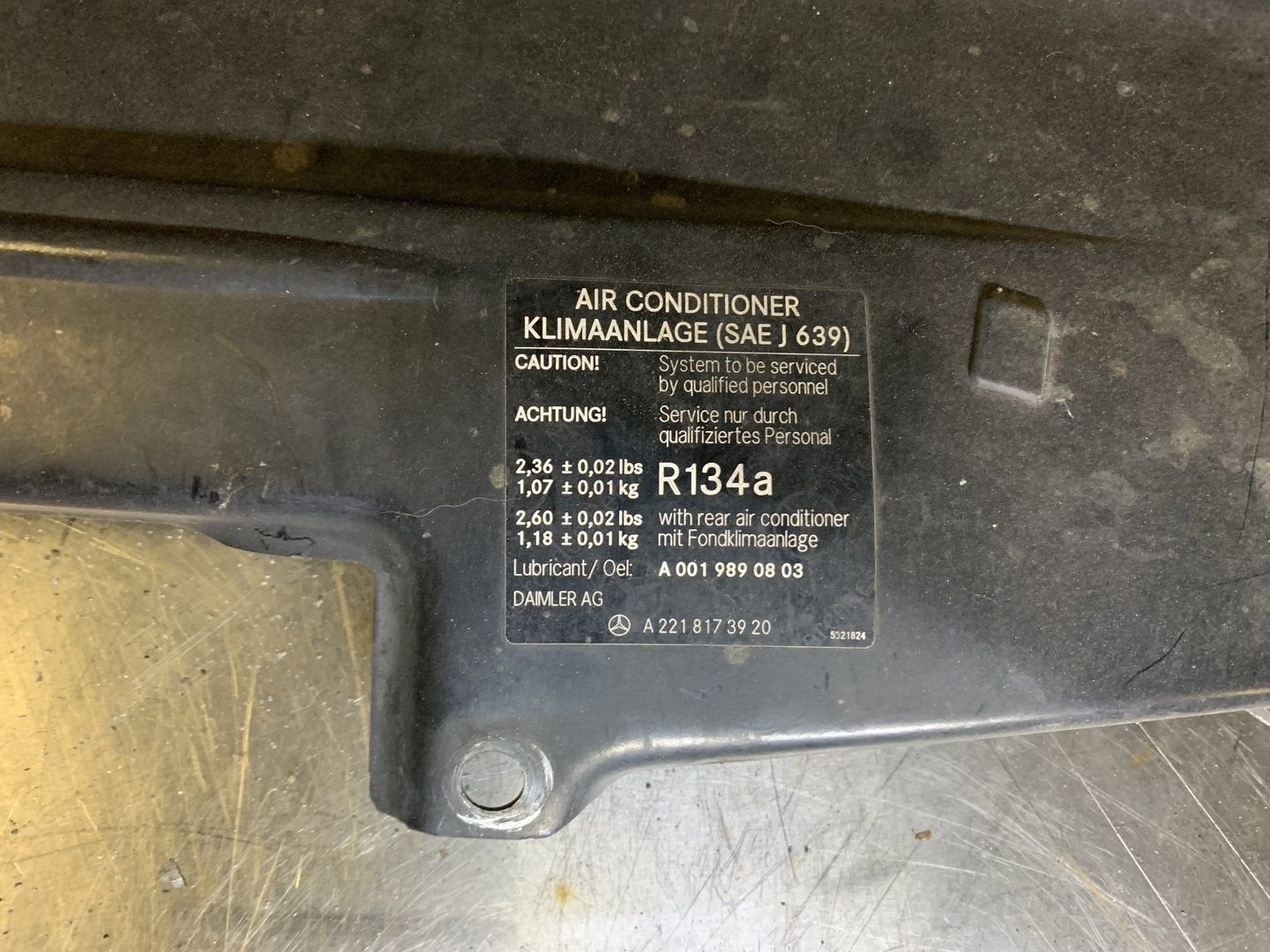 Mercedes-Benz S-Klasse W221 slotplaat A2218173920, Gebruikt, -, Ophalen of Verzenden, -