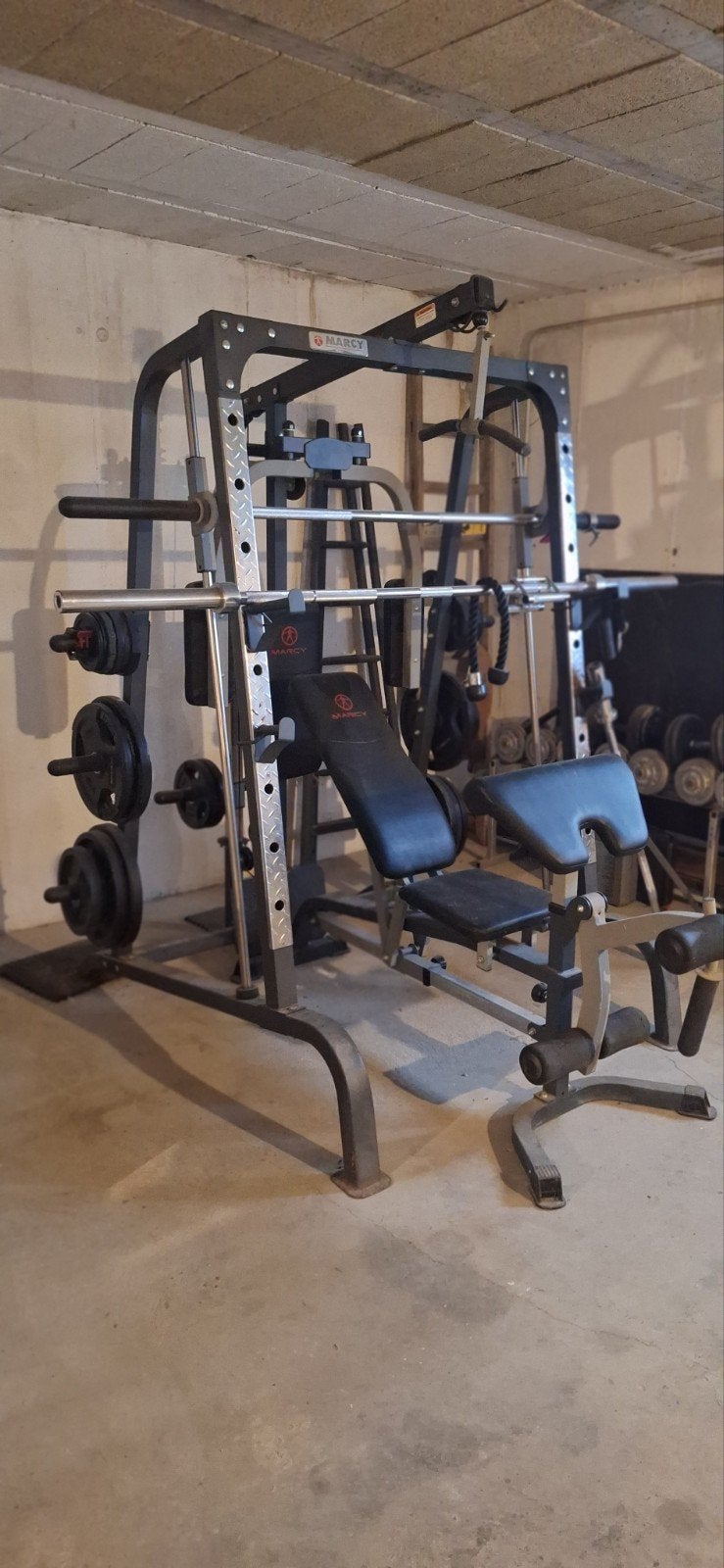 Cage de musculation complète avec rack complet de 500 kg, Animaux & Accessoires, Enlèvement, Utilisé