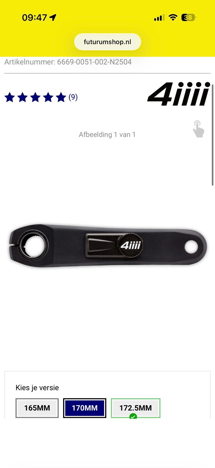 4iiii powermeter R7100, Fietsen en Brommers, Ophalen of Verzenden, Zo goed als nieuw