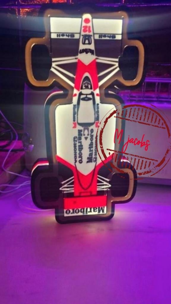 Boîte à lumière Ayrton Senna Formula 1 très unique à l'échel, Collections, Enlèvement ou Envoi, Neuf, ForTwo