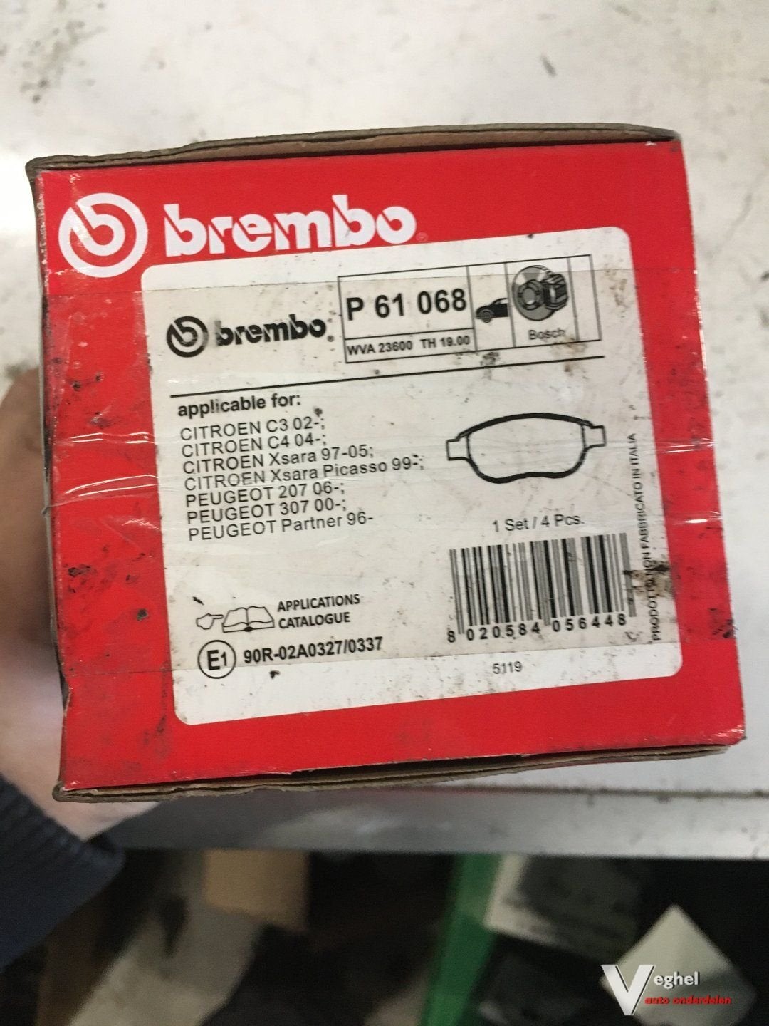 Peugeot 206 Remblok set ( zonder abs ) brembo nieuw, Autos : Pièces & Accessoires, -, Utilisé, -, -